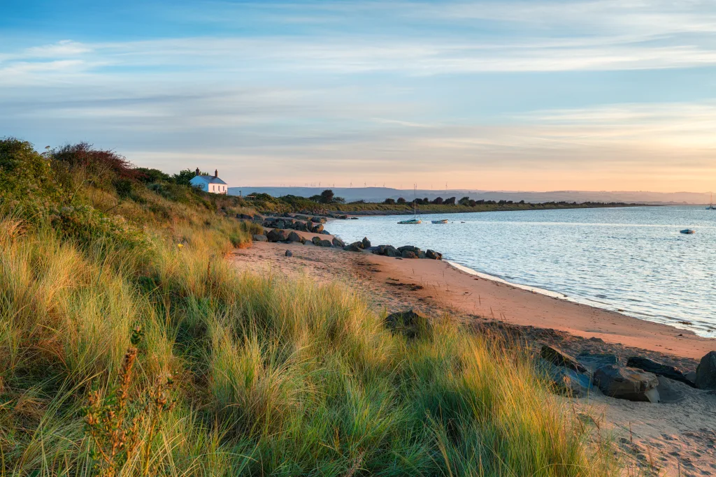 Crow point beach at sunset