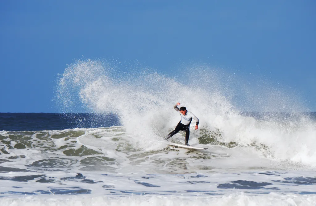 Surfer on croyde beach