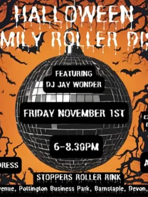 Halloween Family Roller Disco Event Poster